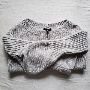 Express chunky knit velvet sweater size XS